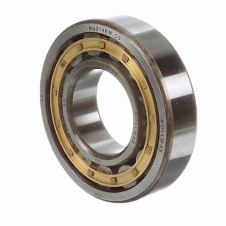 Rollway Cylindrical Bearing - Caged Roller - Straight Bore - Unsealed NU 314 EM C3